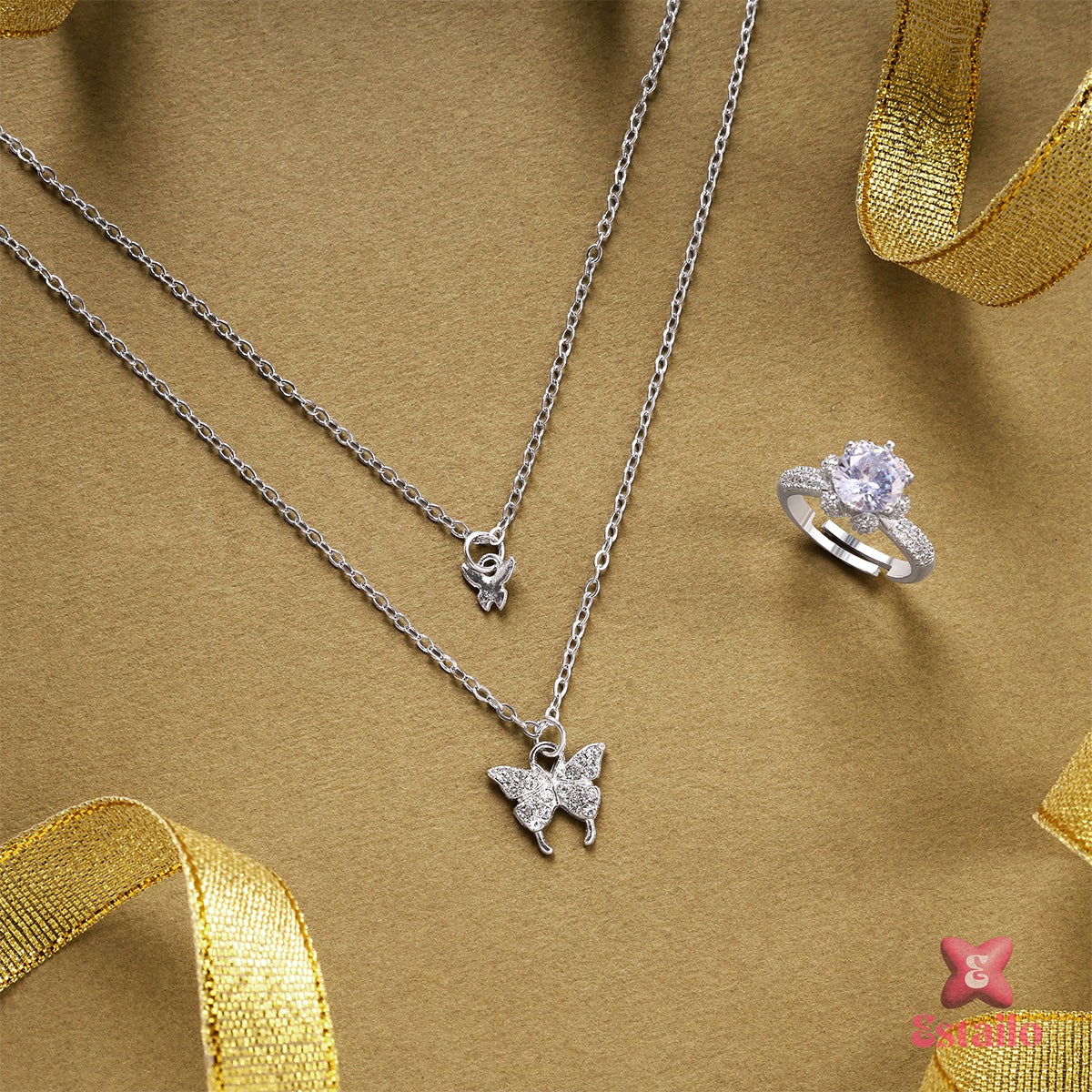 Butterfly Duo Neckpiece Set