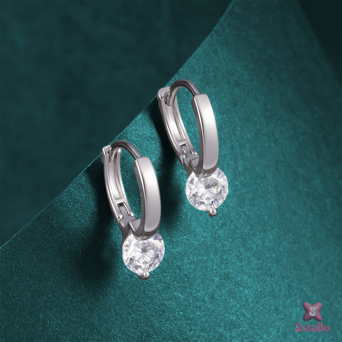 Celestial Stone Hoops Earring