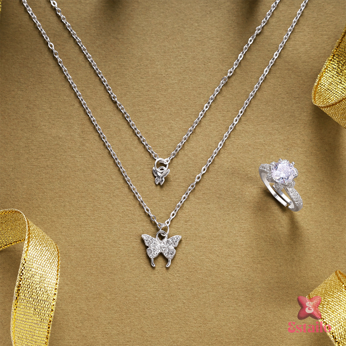 Butterfly Duo Neckpiece Set