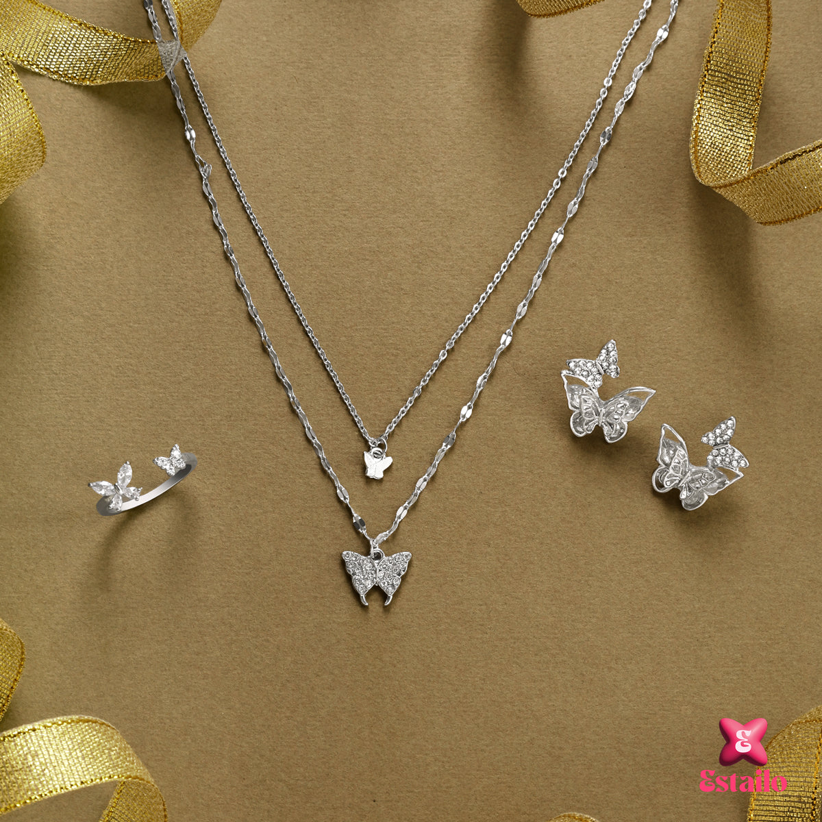 Silver Butterfly Dream Set
