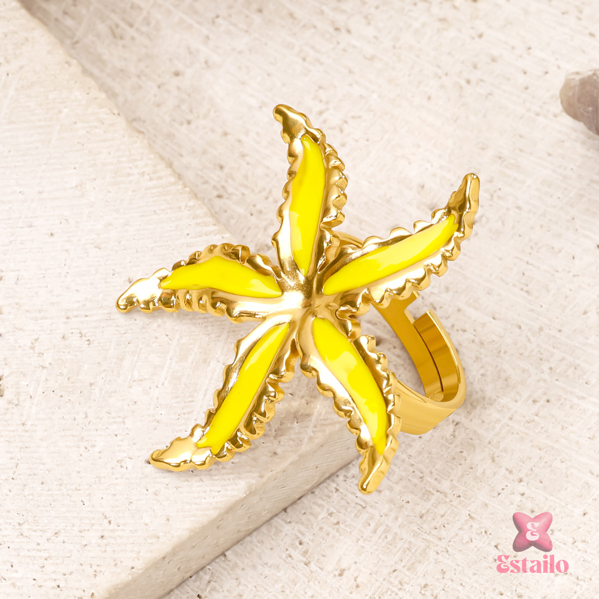 Golden Tide Starfish Ring