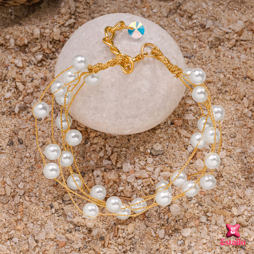 Gold-Tone Pearl Bracelet