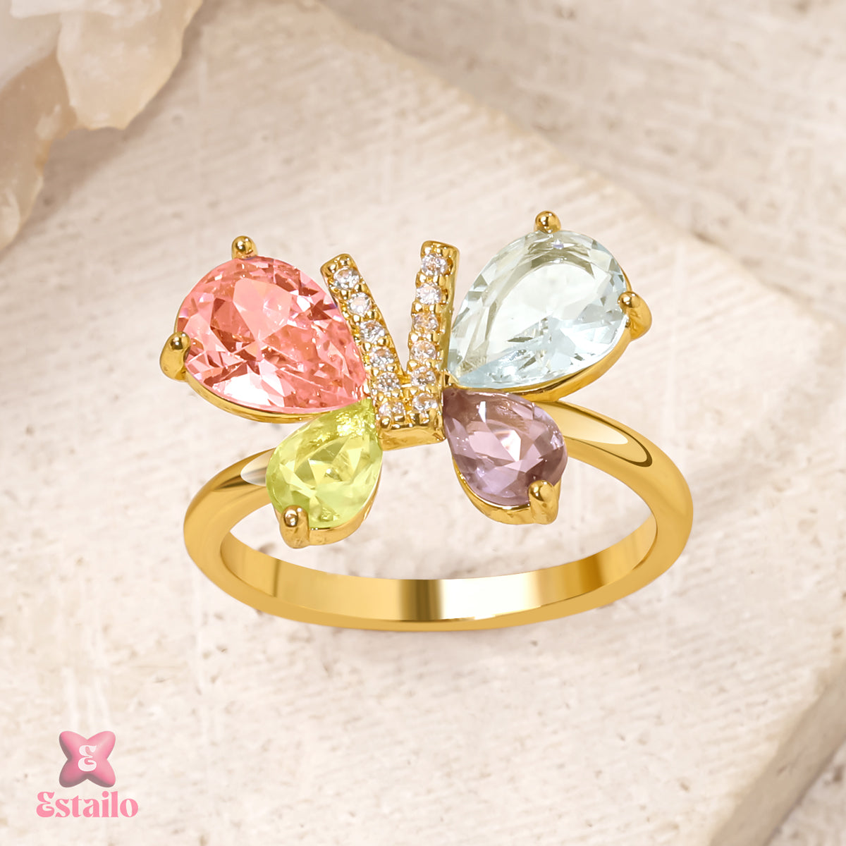 Rainbow Wing Ring