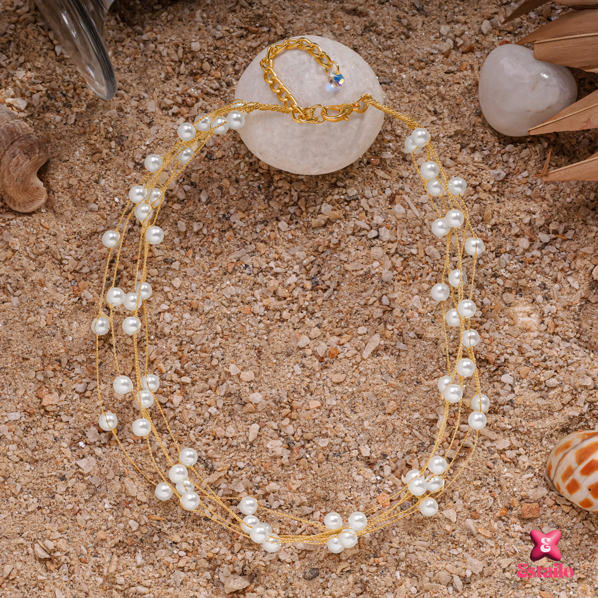 Boho-Chic Pearl Necklace
