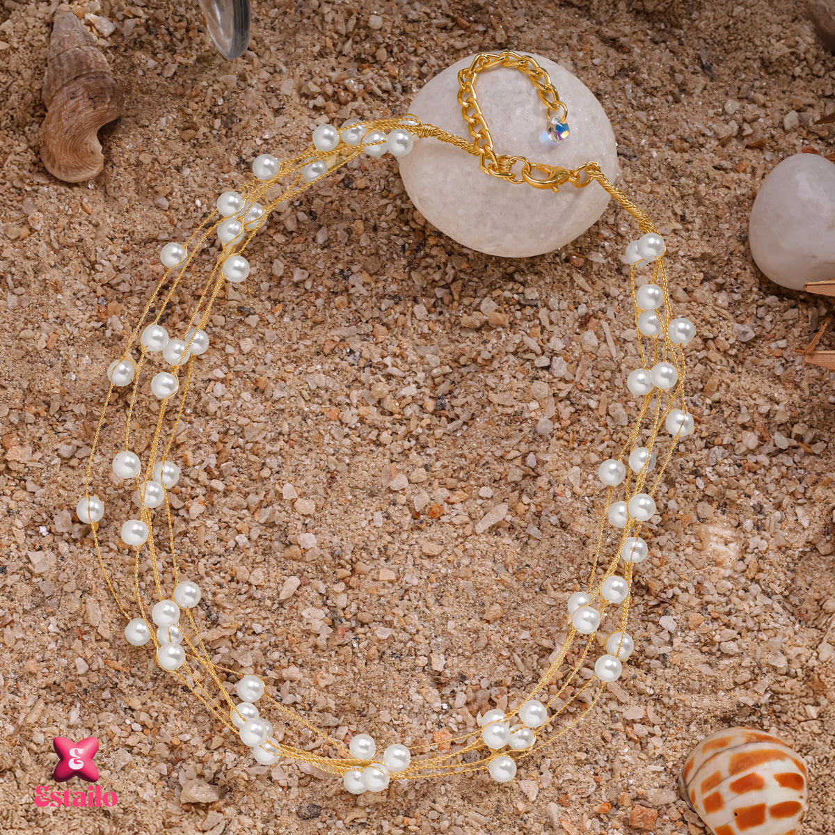 Boho-Chic Pearl Necklace