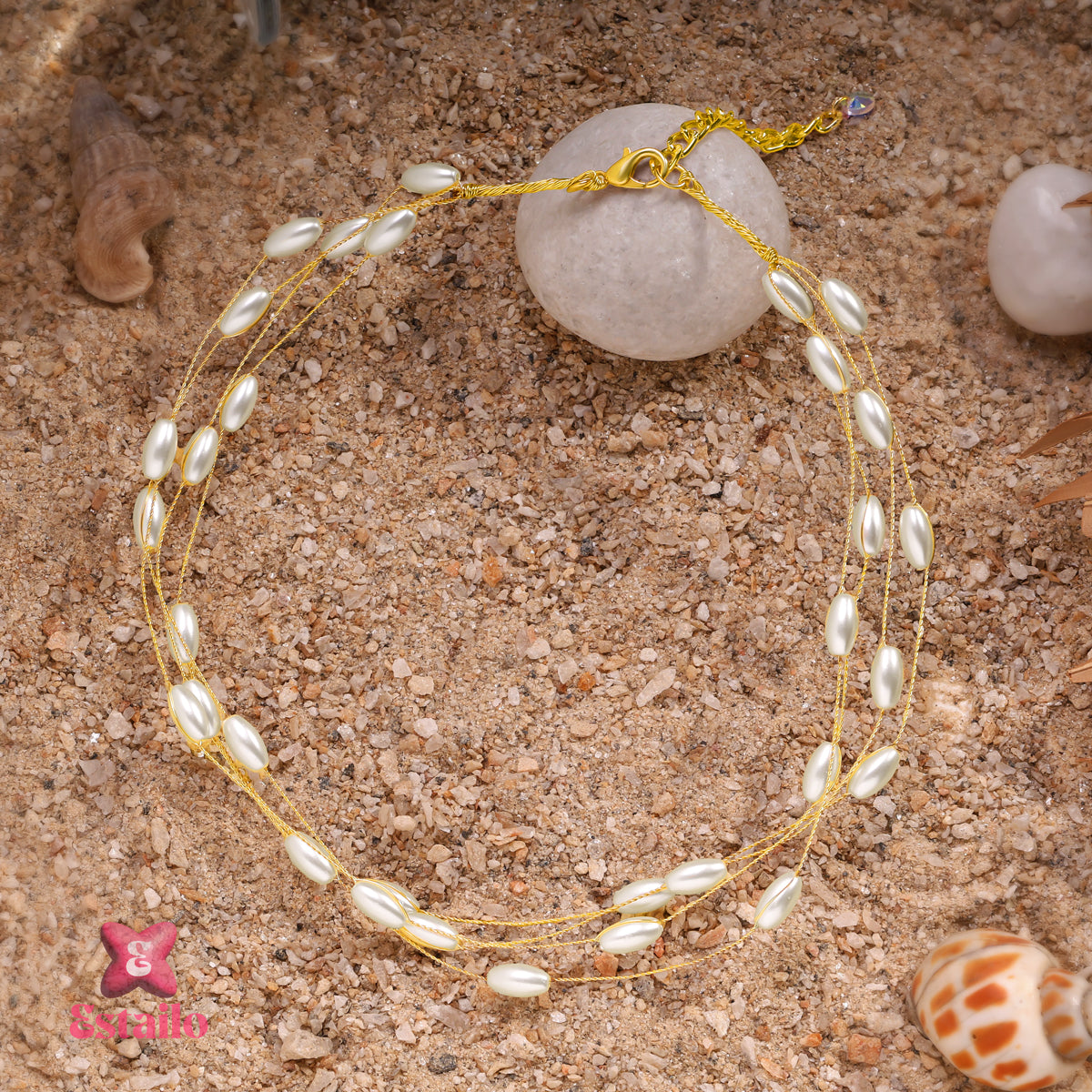 Bohey Pearl Chain Necklace