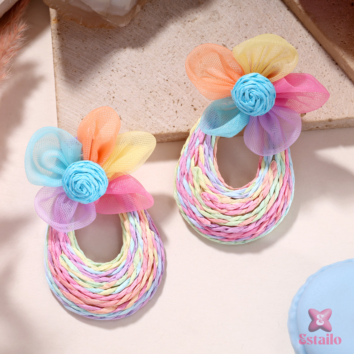Woven Wonders Floral Earrings