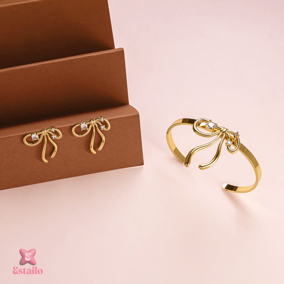 Shinny Twirl Knot Bow Set