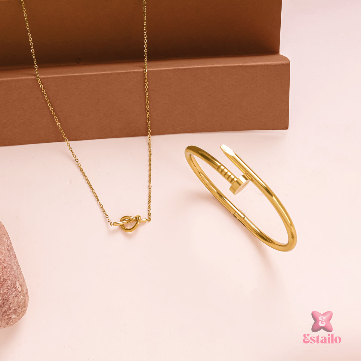 Golden Cuff & Link Set