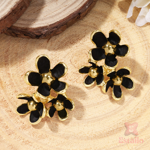 Black & Gold Radiance Earrings