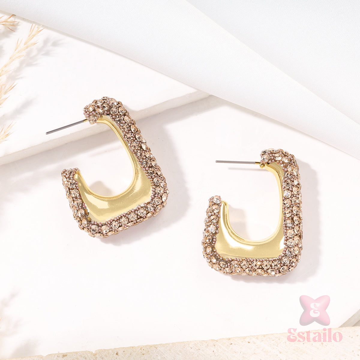 Chic Crystal Contours Earrings