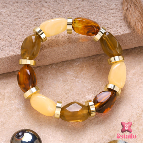 Golden Dune Bead Bracelet