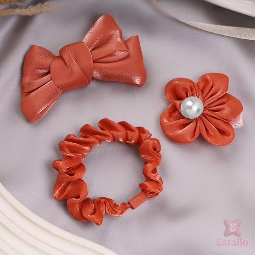 Regal Ribbons & Pearl Clip Set