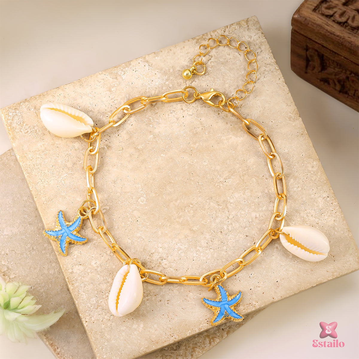Ocean Whisper Charm Bracelet