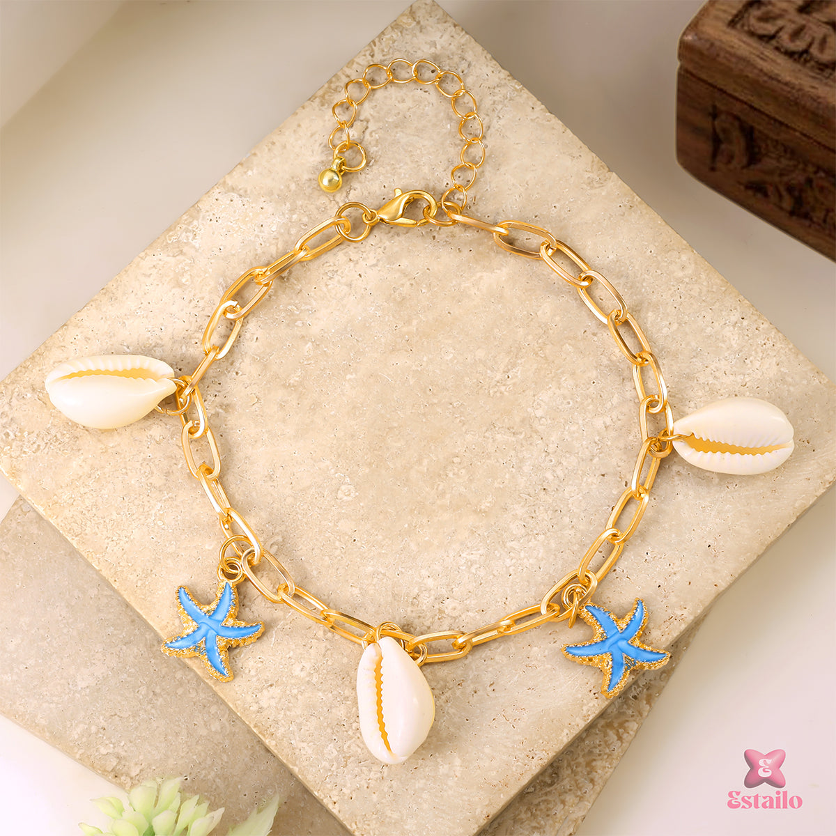 Ocean Whisper Charm Bracelet