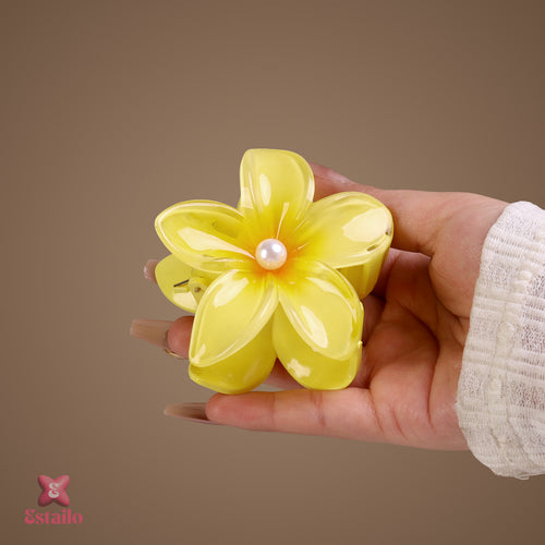 Plumeria hair claw