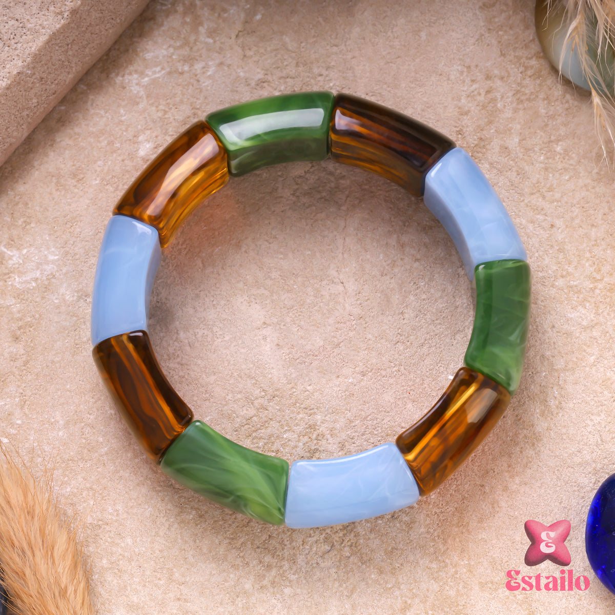 Boho-Chic Multi-Tone Bangle Bracelet