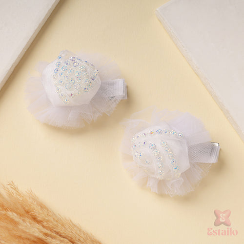 Glitter Blossom Hair Clip