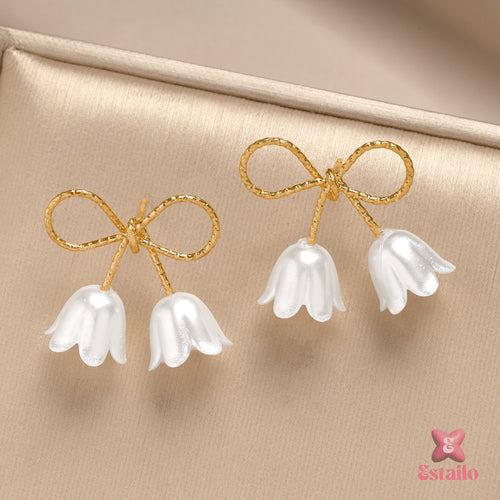 Tulip Bow Drops Earrings