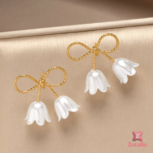 Tulip Bow Drops Earrings