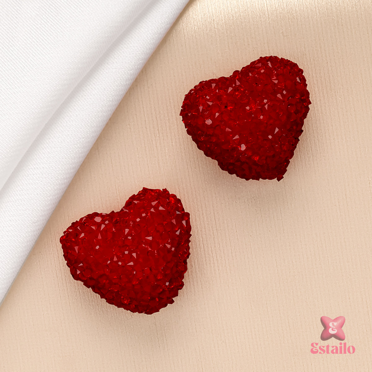 Crimson Heart Sparklers Earrings