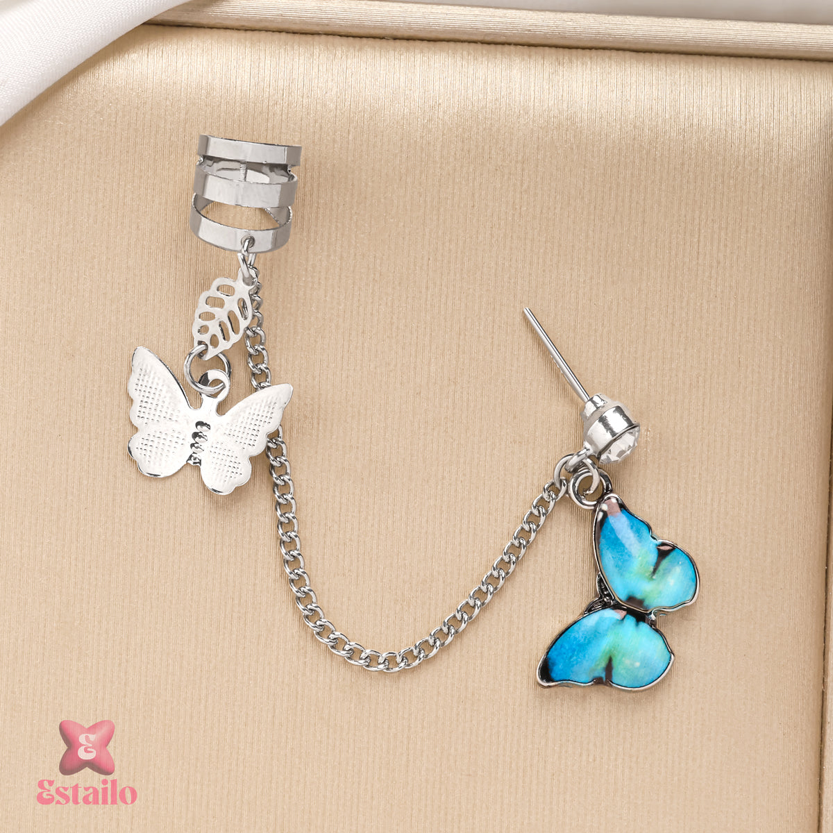 Butterfly Bloom Ear Cuff Earrings