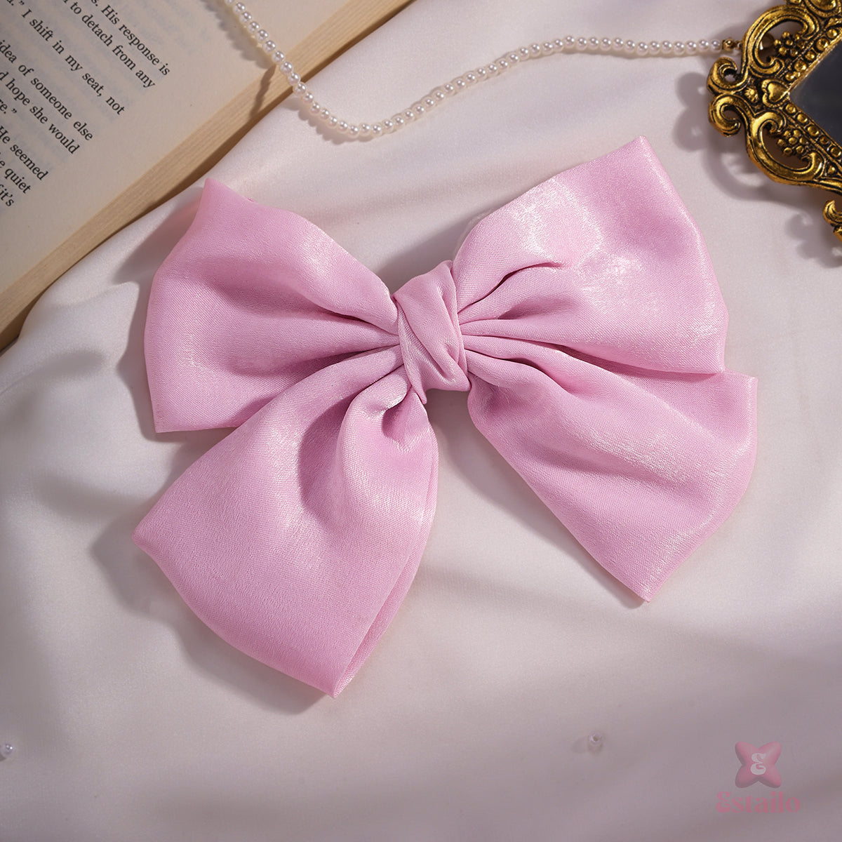 Light pink Bow Hair Clip