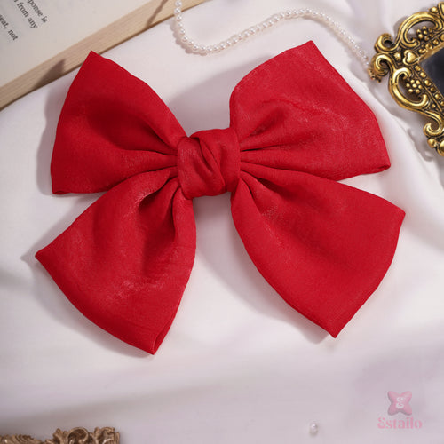 Red Rose Bow Clip