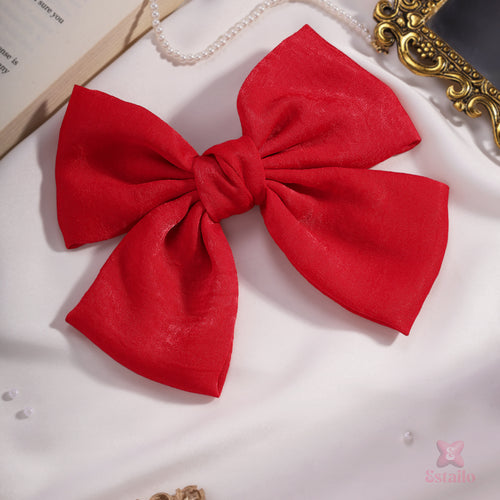 Red Rose Bow Clip