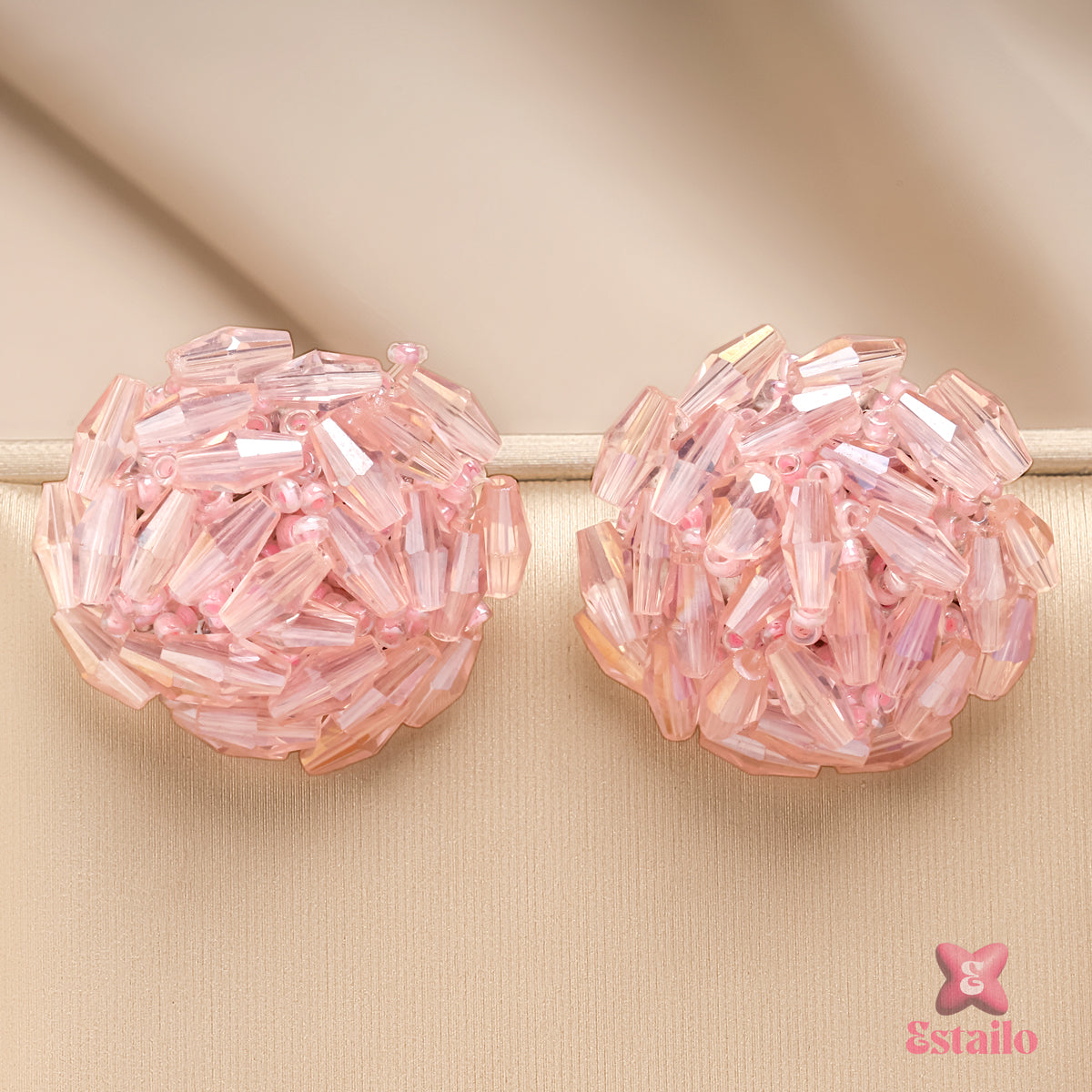 Pink Shimmer Spheres Earrings