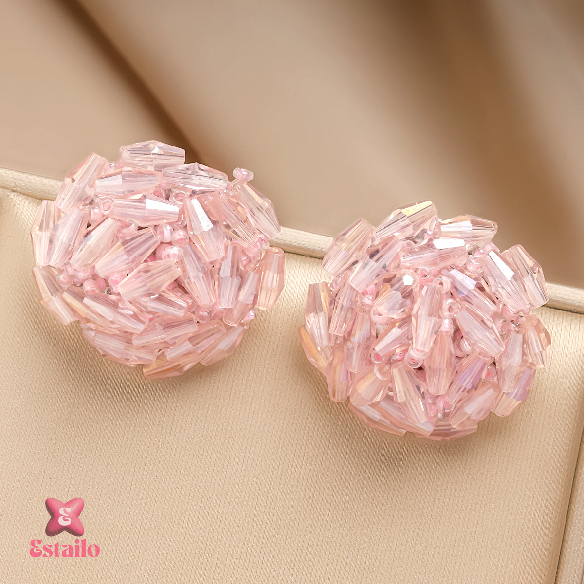 Pink Shimmer Spheres Earrings