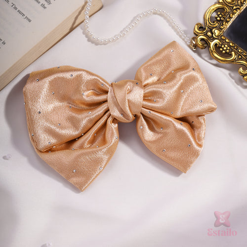 Grace Caramel Bow Hair Clip