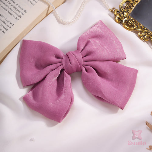 Dusky Rose Bow Clip