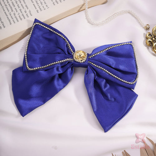 Ocean Blue Bow Hair Clip