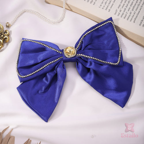 Ocean Blue Bow Hair Clip