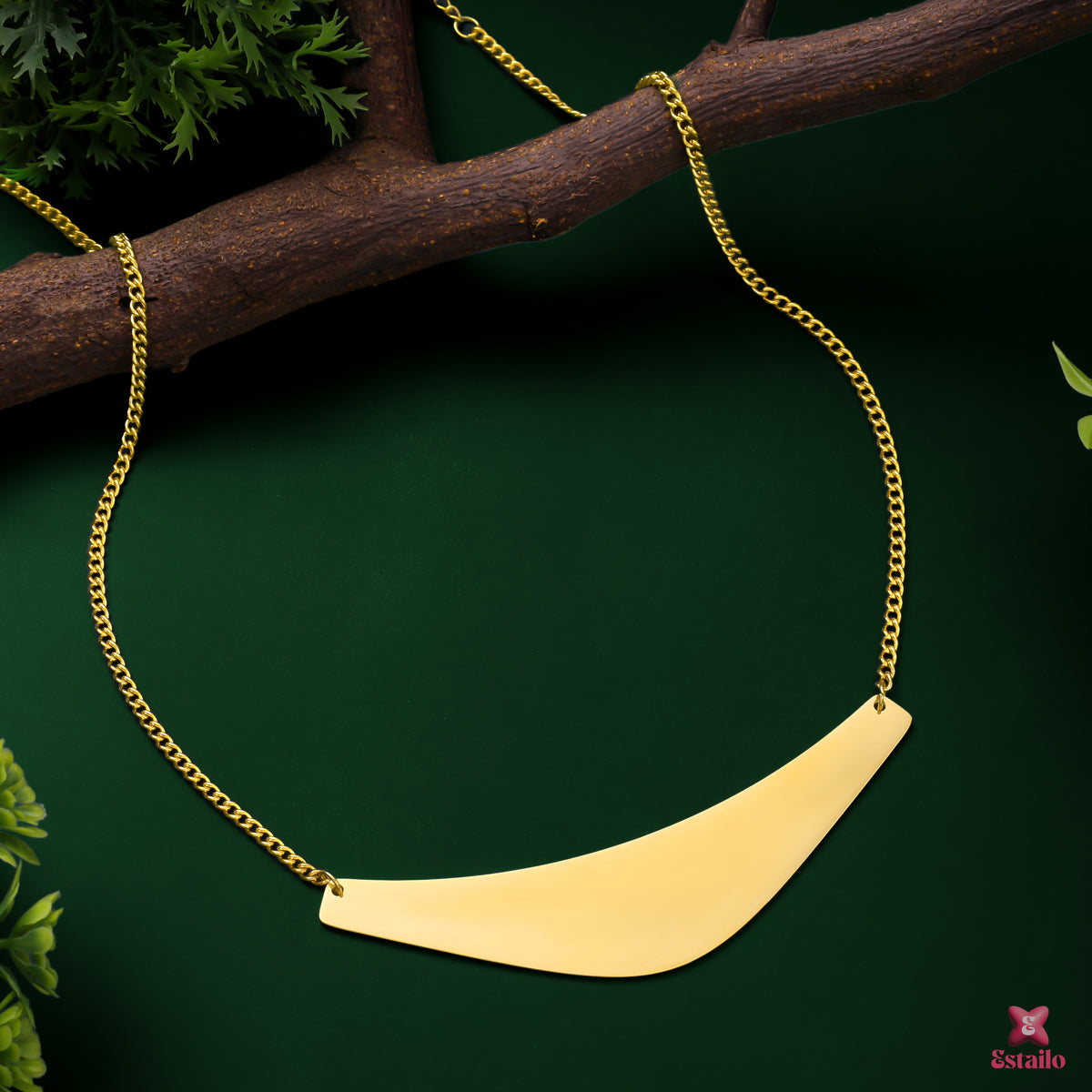Golden Arc Necklace