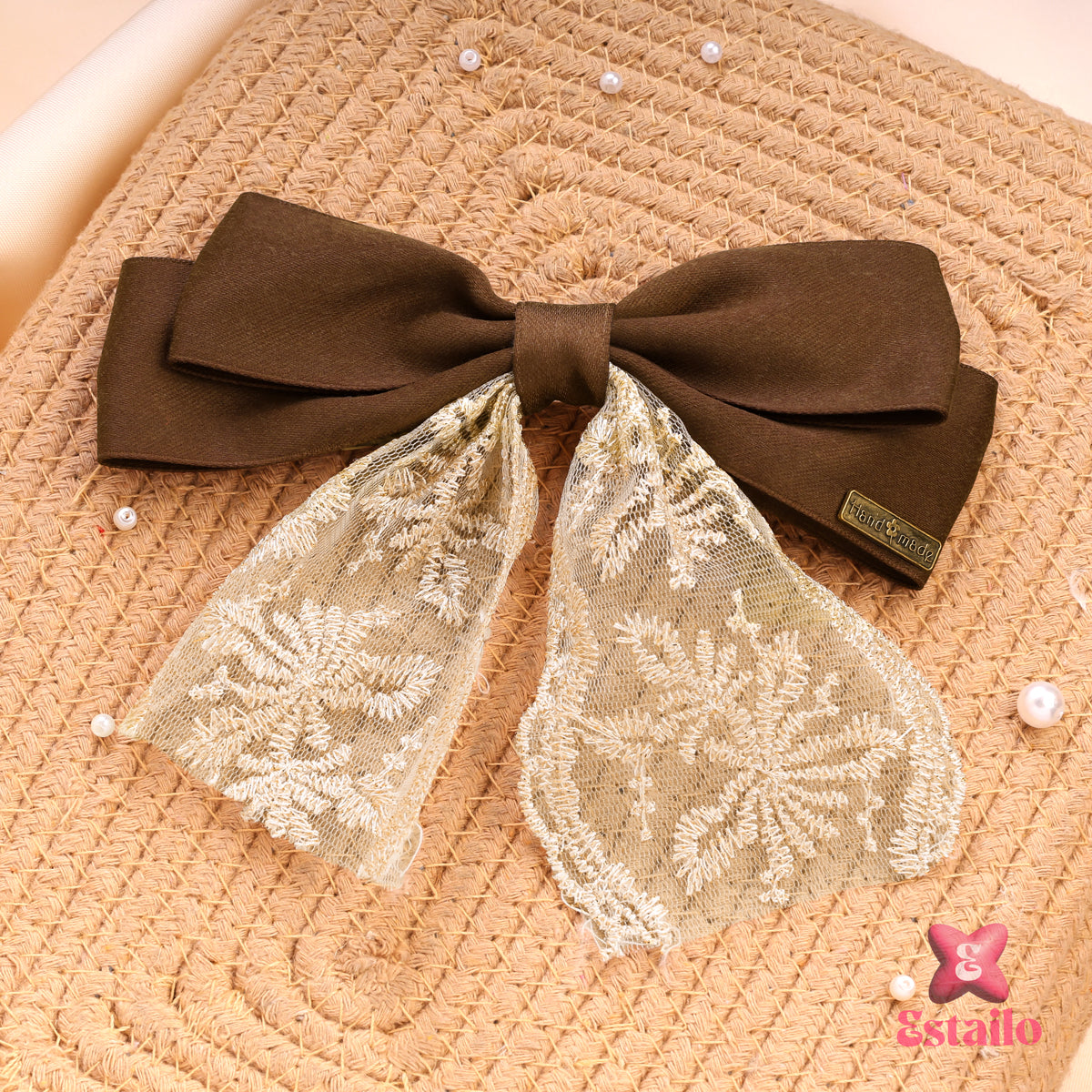 Obsidian Charm Bow Clip