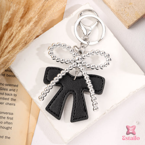 Beaded Bow Bag Charm