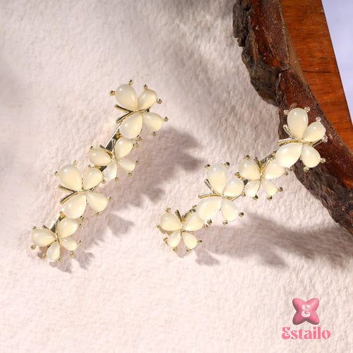 Mini Floral Butterfly Hair Clips (Pack Of 2)