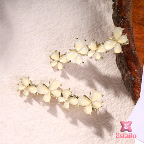 Mini Floral Butterfly Hair Clips (Pack Of 2)