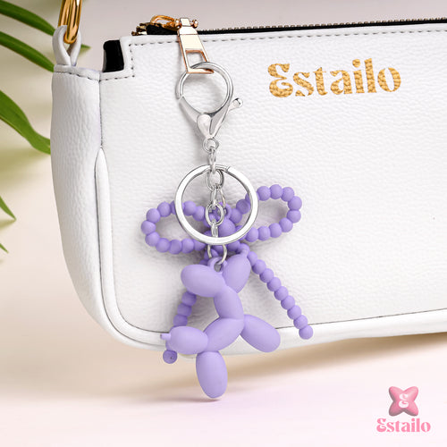 Delicate Doggy Bow Bag Charm