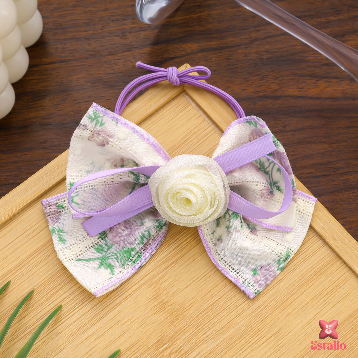Spring Rose Bow Tie