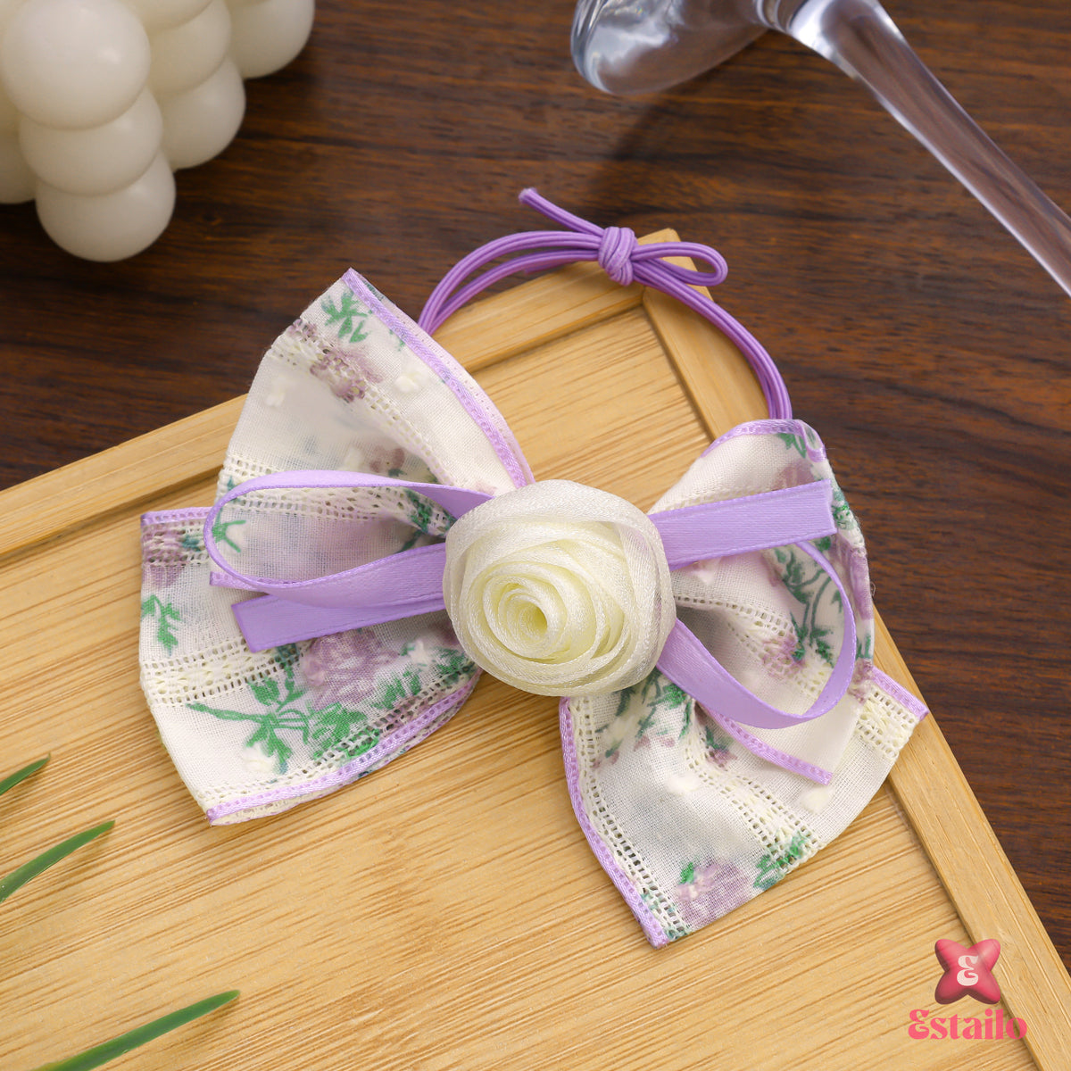 Spring Rose Bow Tie