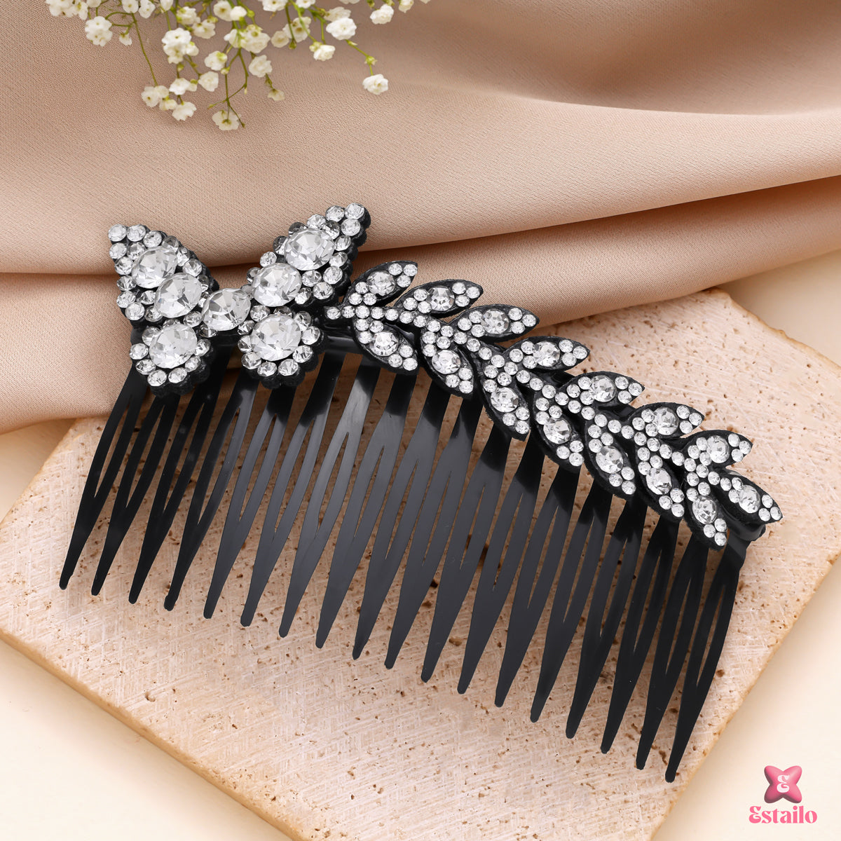 Moonlit Butterfly Leaf Hair Comb