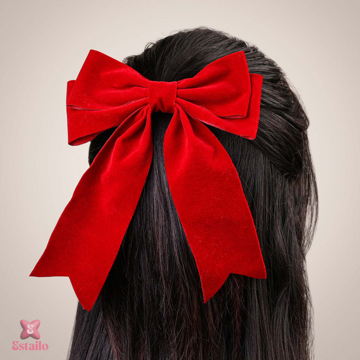 Red Velvet Grace Bow Clip