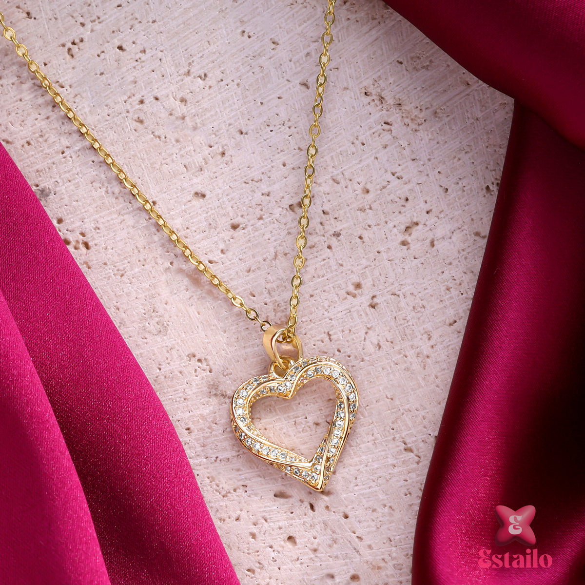 Heartbeat Pave Necklace