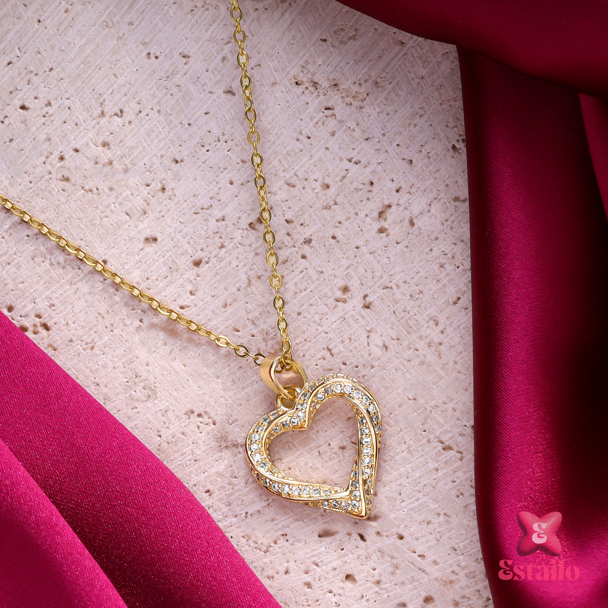 Heartbeat Pave Necklace