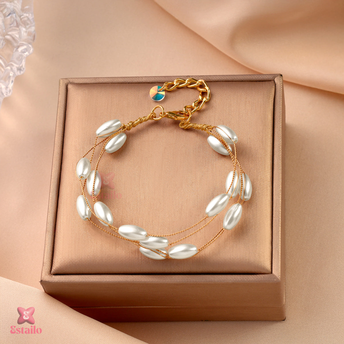 Pearl Veil Charm Bracelet