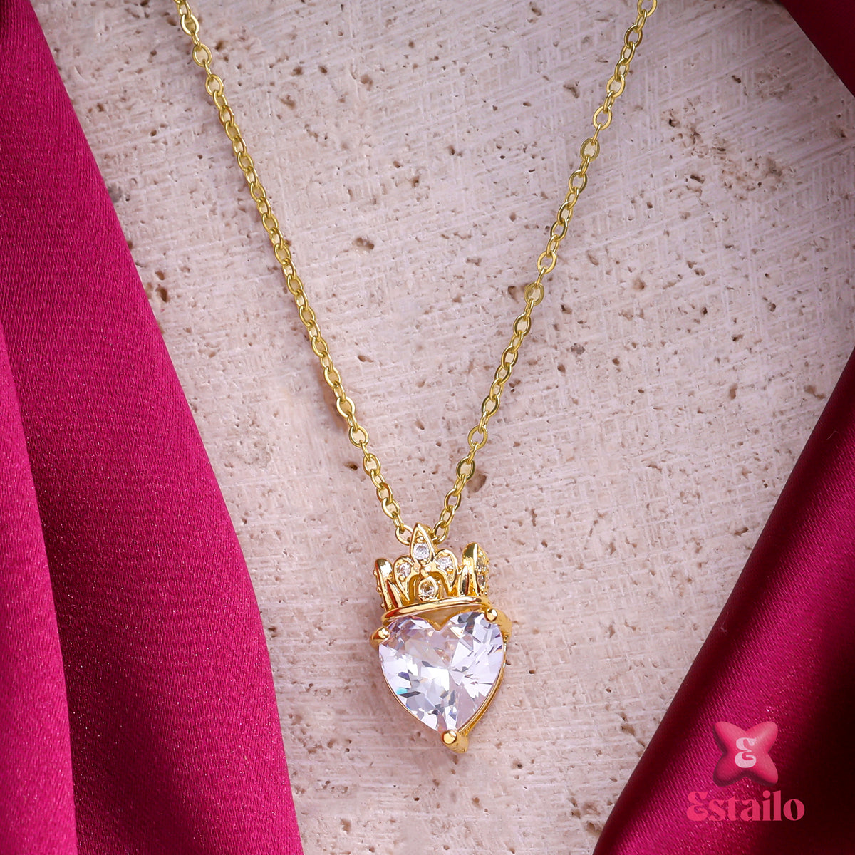 Heart Crown Necklace