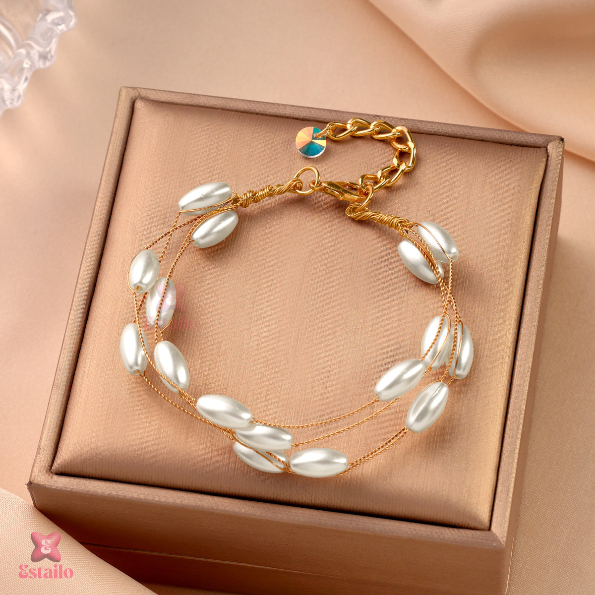 Pearl Veil Charm Bracelet